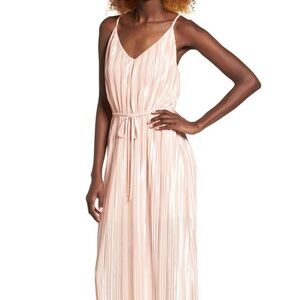 Love Niki Lew pink metallic accordion dress